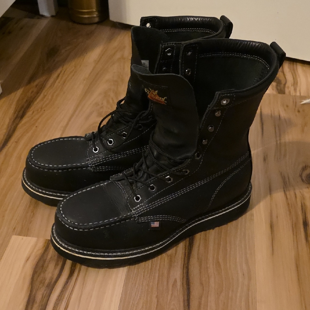 Thorogood 8" Black Men's Work Boots